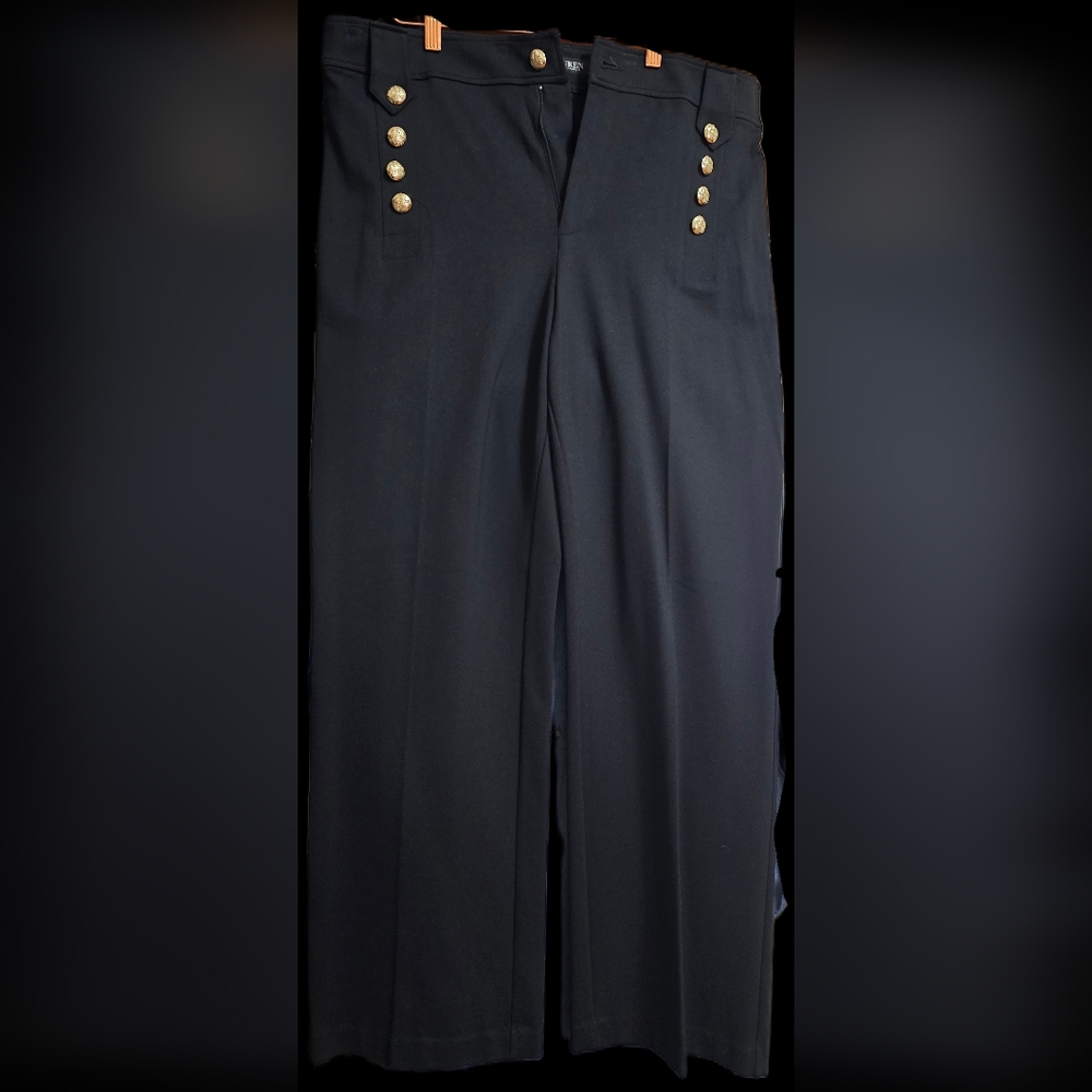 Ralph Lauren Black Pants with Gold Accents
